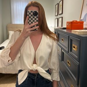 Faithful the Brand Jamais Linen Top (Size XS)